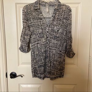 Printed Casual Button down